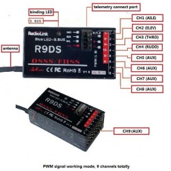 Radiolink R9DS 2.4G 10CH Receiver for Radiolink AT9/AT10 Remote Controller