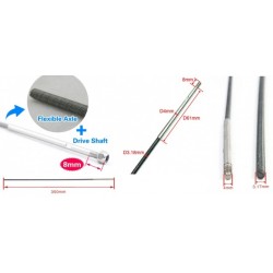 Flexible Axle + Drive Shaft Length-A=350mm for Boats