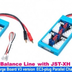 Parallel Charging Board with EC3 Plug and with JST-XH Balance Line