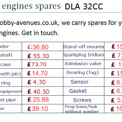 DLA 32CC Spares list 