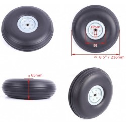 RC Airplane PU wheel with CNC Alu Hub 8.5''