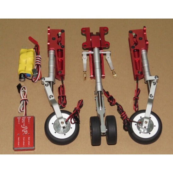 JP Hobby 10mm Scale Metal Oleo Struts Set with Retracts, Wheels, Brakes