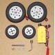 JP Hobby Electric Brake with 2 Main Wheels 40mm to 95mm + Front Wheels + Controller