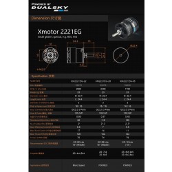 Dualsky XM2221EG Motor for F5K, RES gliders x3