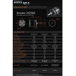 Dualsky XM2225EG Motor for F5K, RES gliders x3