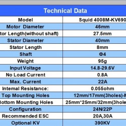 Team Hunter Squid 4008M Motor x2